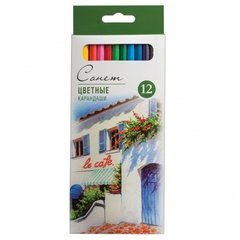 цветные карандаши 12 цветов профессиональные "Сонет"