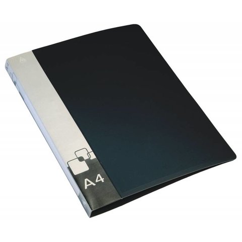 папка-скоросшиватель А4 с пружиной корешком карманом 0,7ммPZ07P/816868 черный