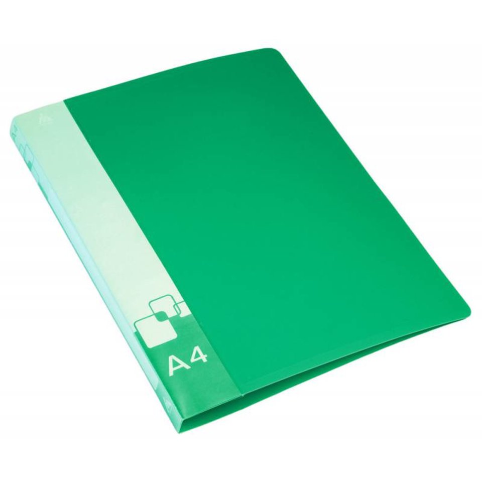 папка-скоросшиватель А4 с пружиной корешком карманом 0,7ммPZ07P/816870 зеленый