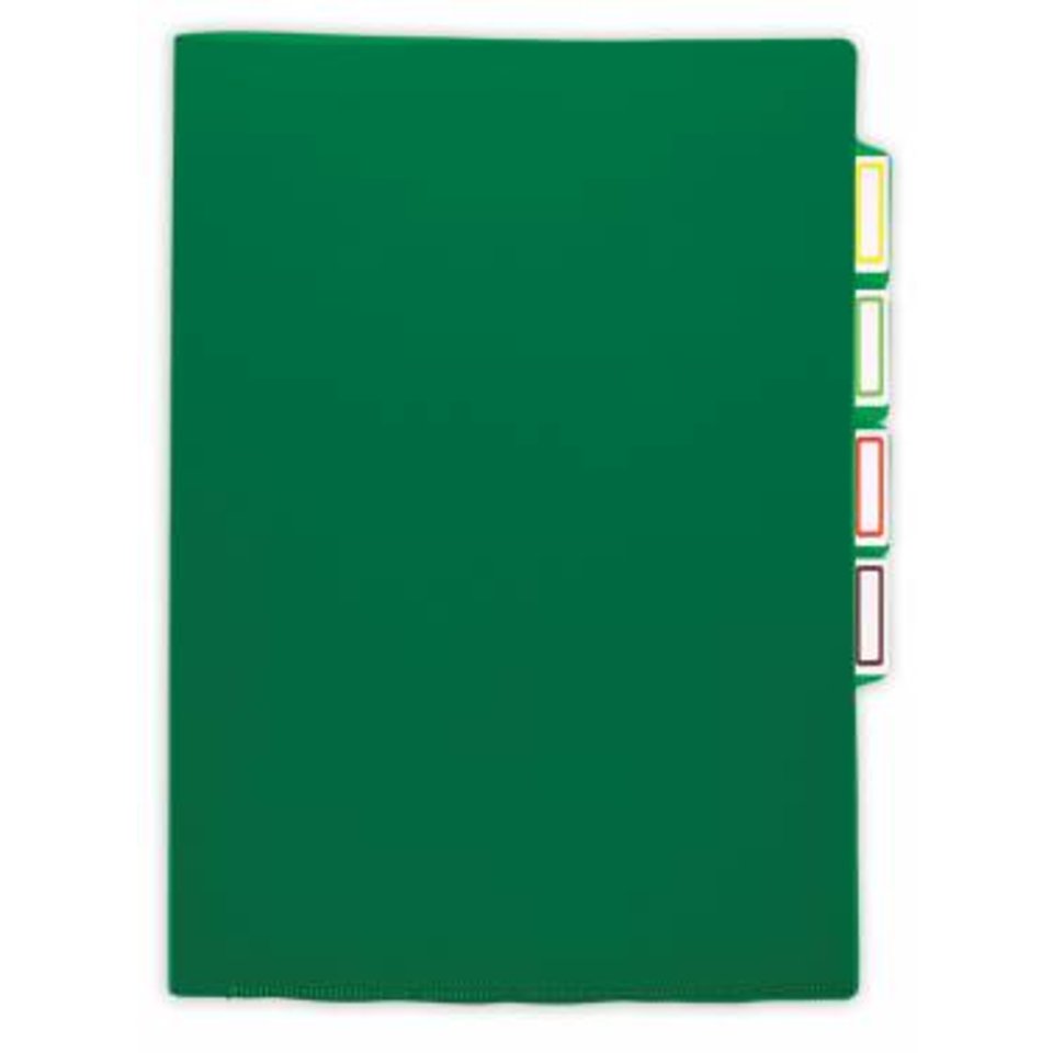 папка-уголок А4 0.15мм трехуровневый E-356/СН410/854123/20-1987 зеленый