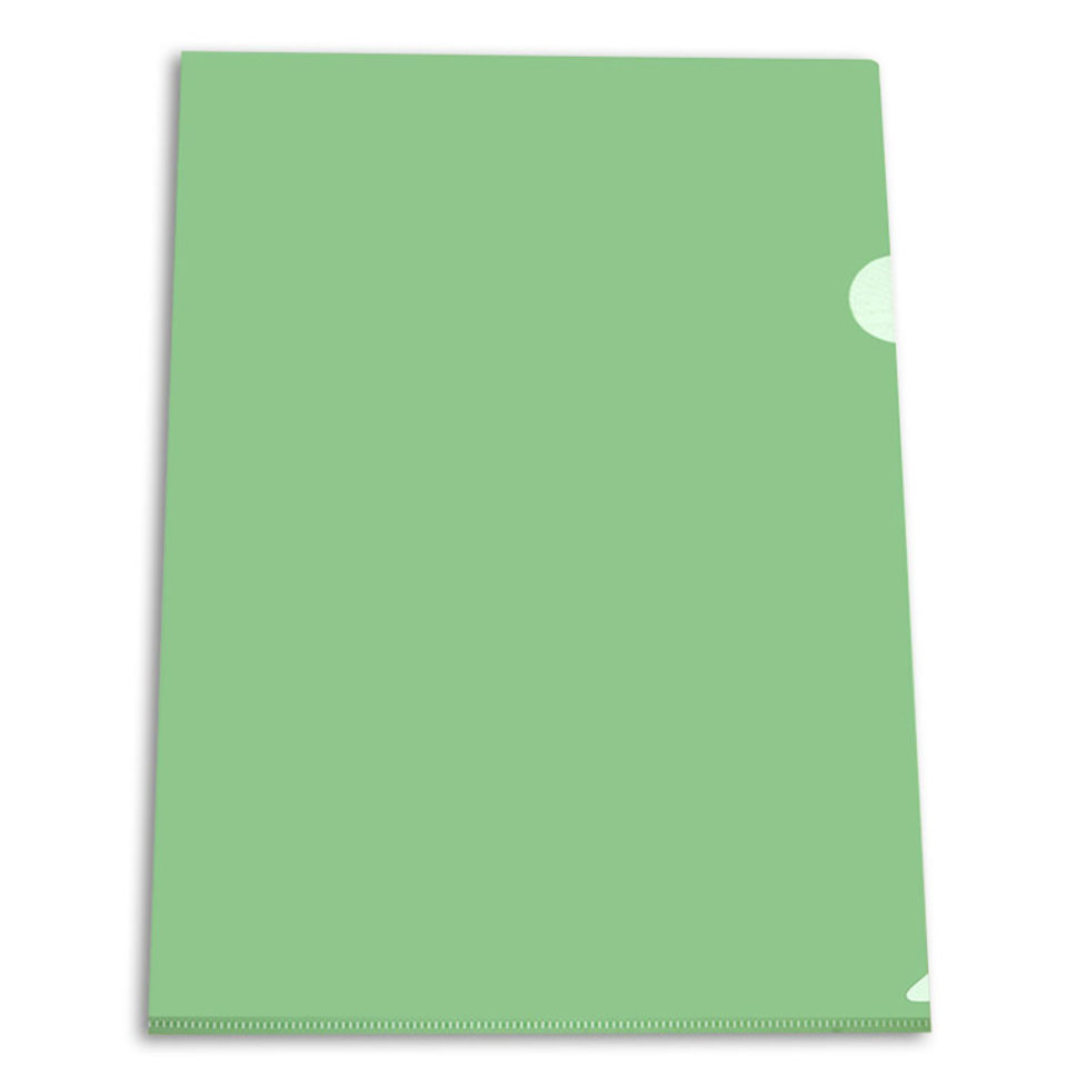 папка-уголок А4 0.18мм Е310/816355/PU7018G/037061 зеленый