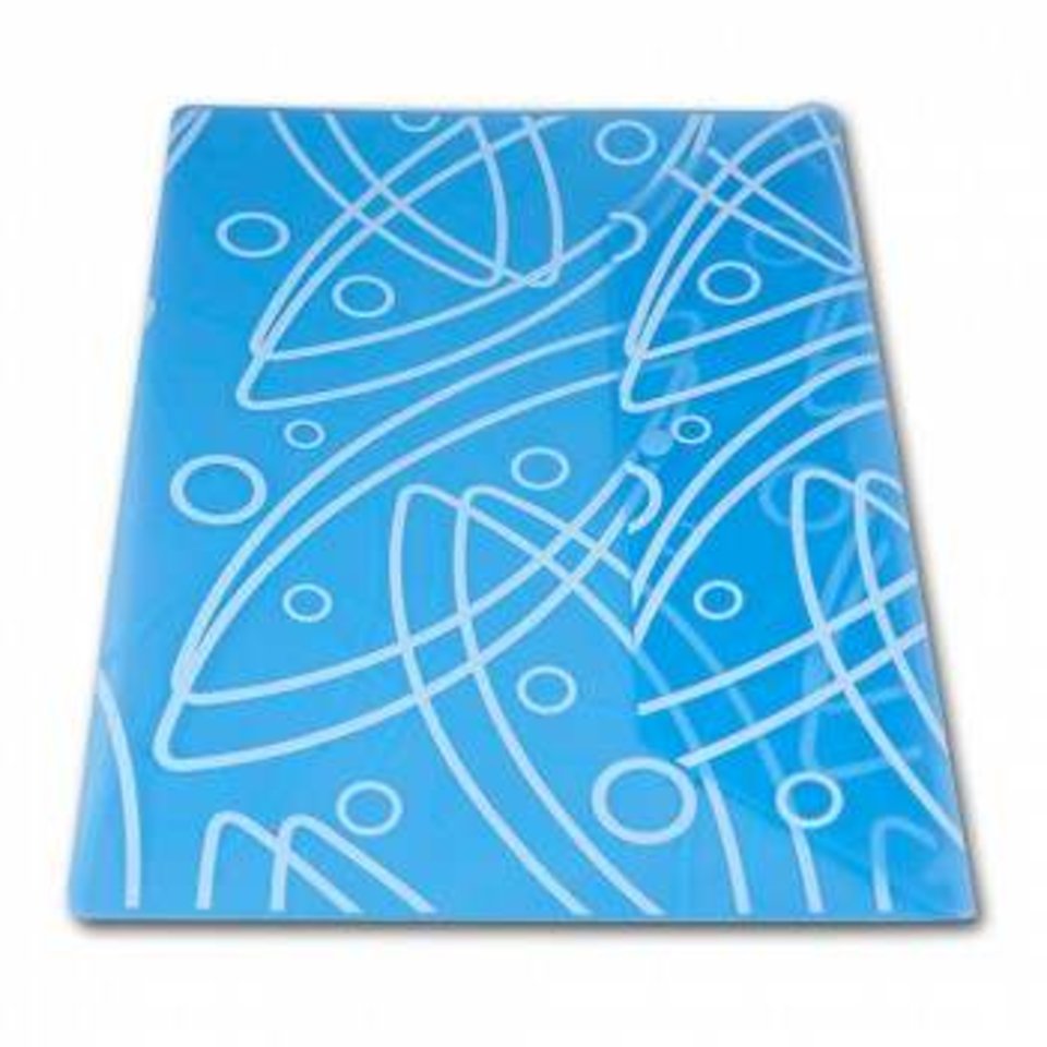 папка-конверт на кнопке А4 пластиковая с рисунком узор Galaxy синий