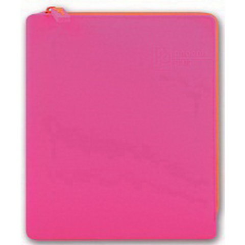 папка для тетрадей А5 на молнии Розовая силикон 40261