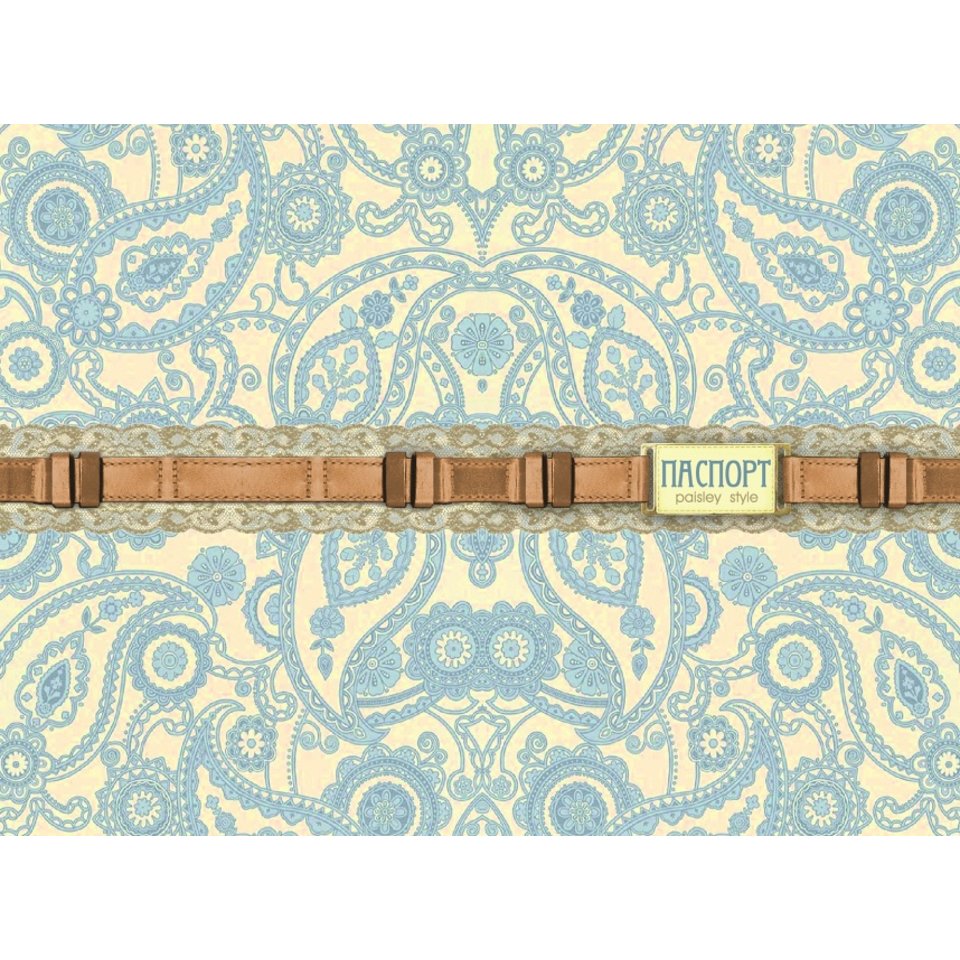обложка для паспорта Кружево голубое 20119