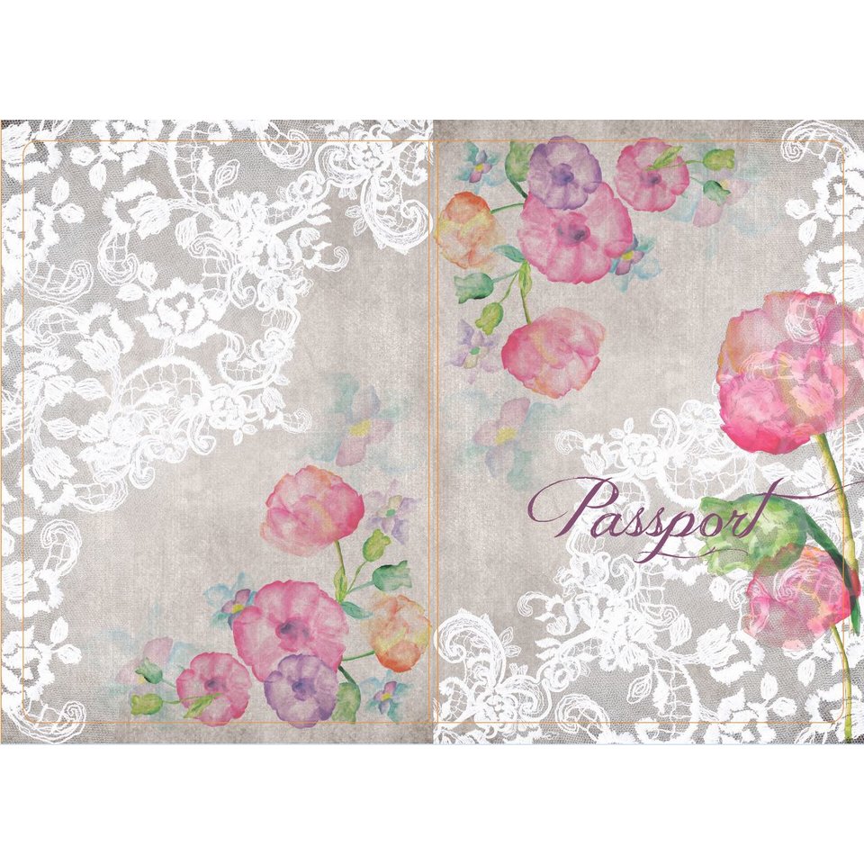 обложка для паспорта Цветочная акварель 20094