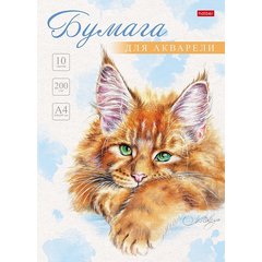 папка для акварели А4 10 листов 200г/м Рыжий котик 10Ба4тВ_29844/086706