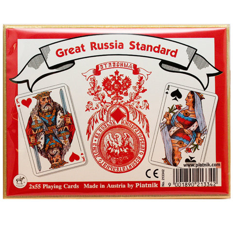 набор игральных карт Русский стандарт 2х55 листов 2133