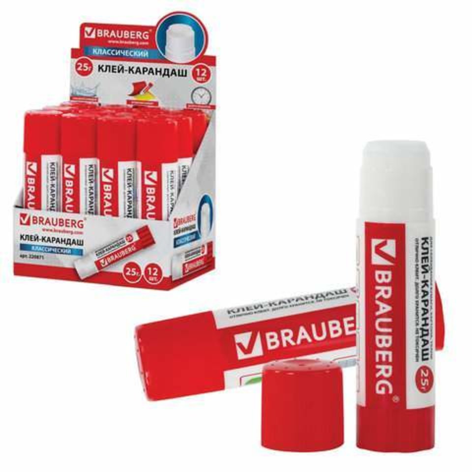 клей-карандаш 23г Brauberg 220871