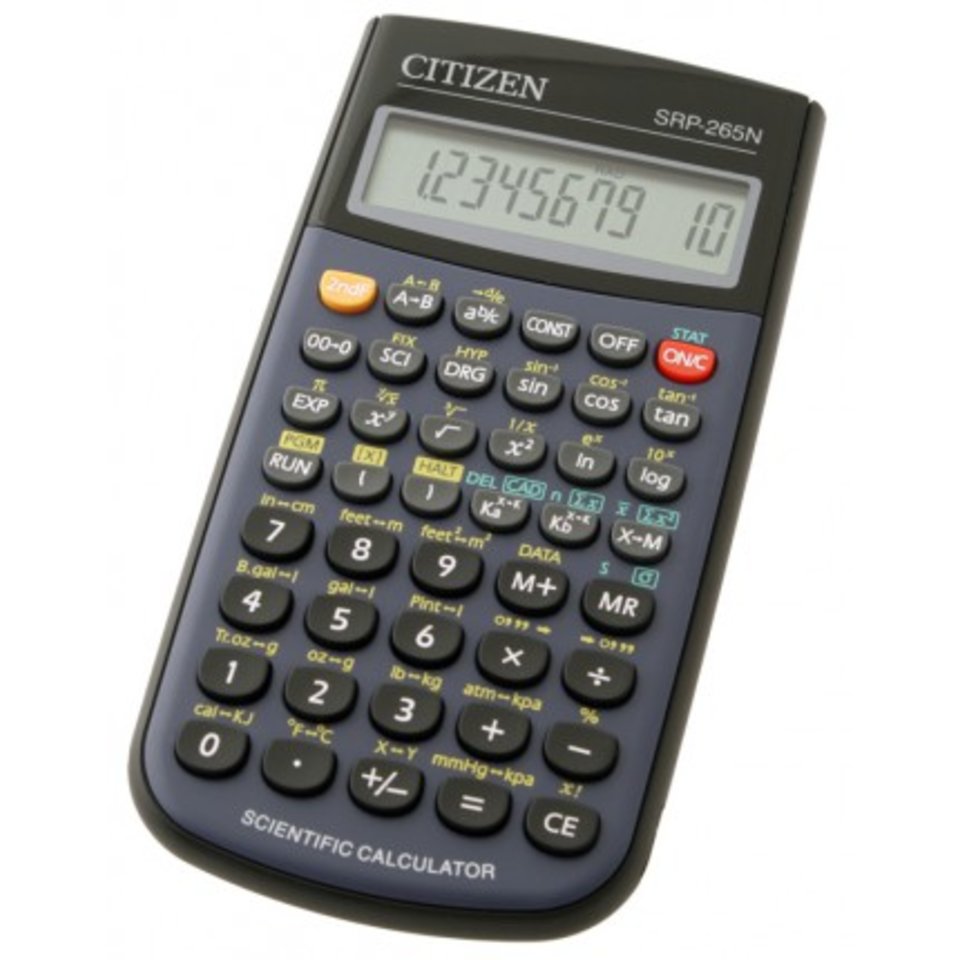 калькулятор научный программируемый 10 разрядов Citizen SRP 265 129 функций 40 шагов однострочный