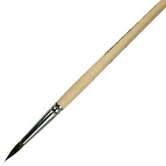 кисточка белка №4 художественная 4мм "Сонет" круглая длинная ручка