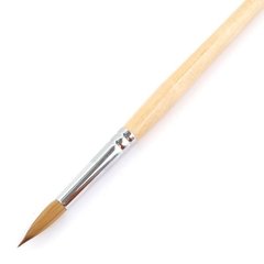 кисточка колонок №6 художественная 6мм "Сонет" круглая длинная ручка