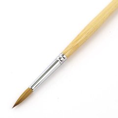 кисточка колонок №4 художественная 4мм Сонет круглая длинная ручка