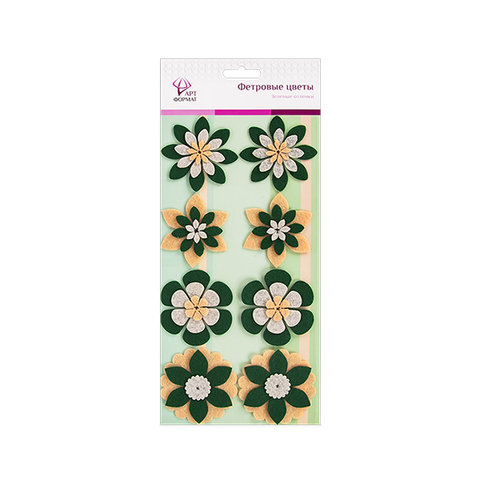 цветы Зеленые фетр для декора AF07-131-01