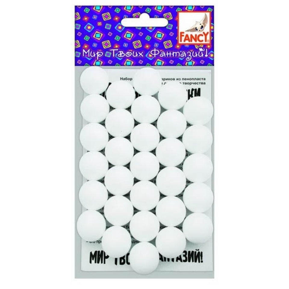 набор шариков из пенопласта 30 штук FD030009