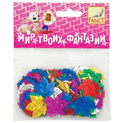 пайетки декоративные ЛИСТОЧКИ в ассортименте FD020032