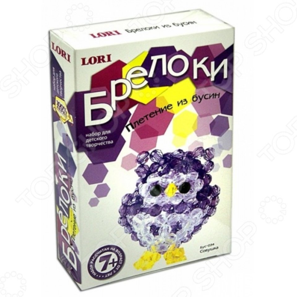плетение lori Бус-034 Совушка брелок из бусин
