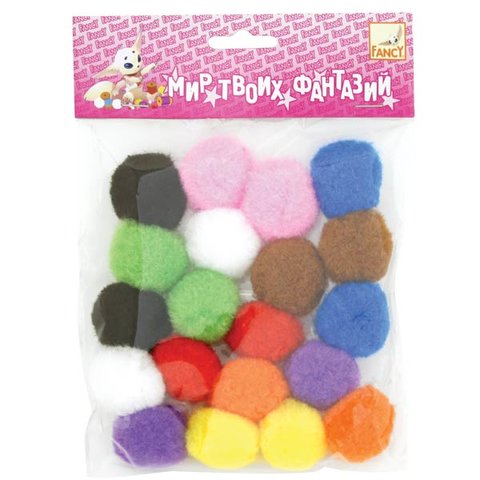 помпоны декоративные 20 штук в ассортименте FD020010