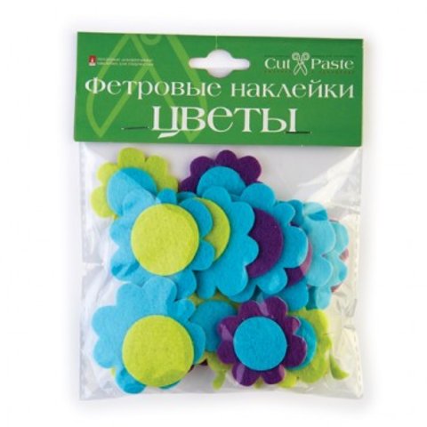 наклейки из фетра №3 Цветы 2-093/03