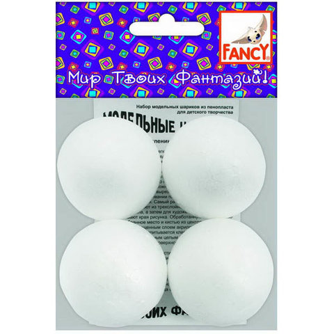 набор шариков из пенопласта 4 штуки FD030011