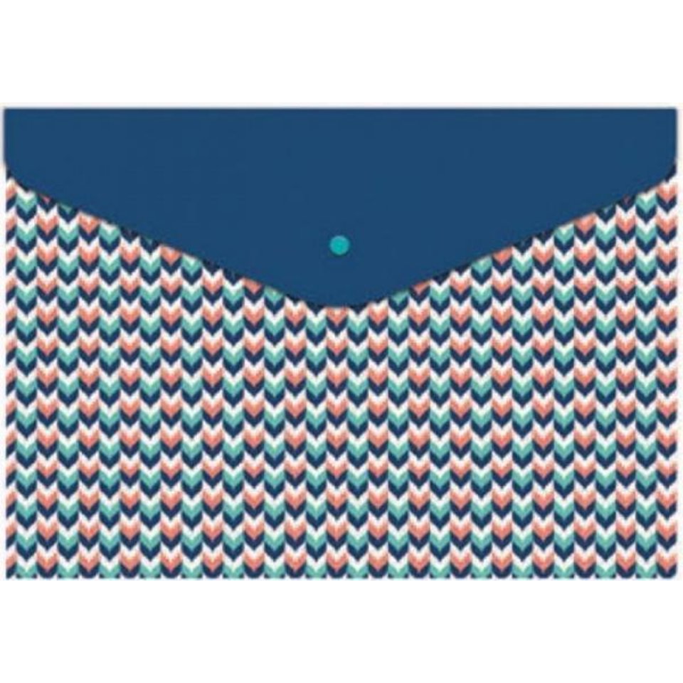 папка-конверт на кнопке А5 Цветочная фактура 43635