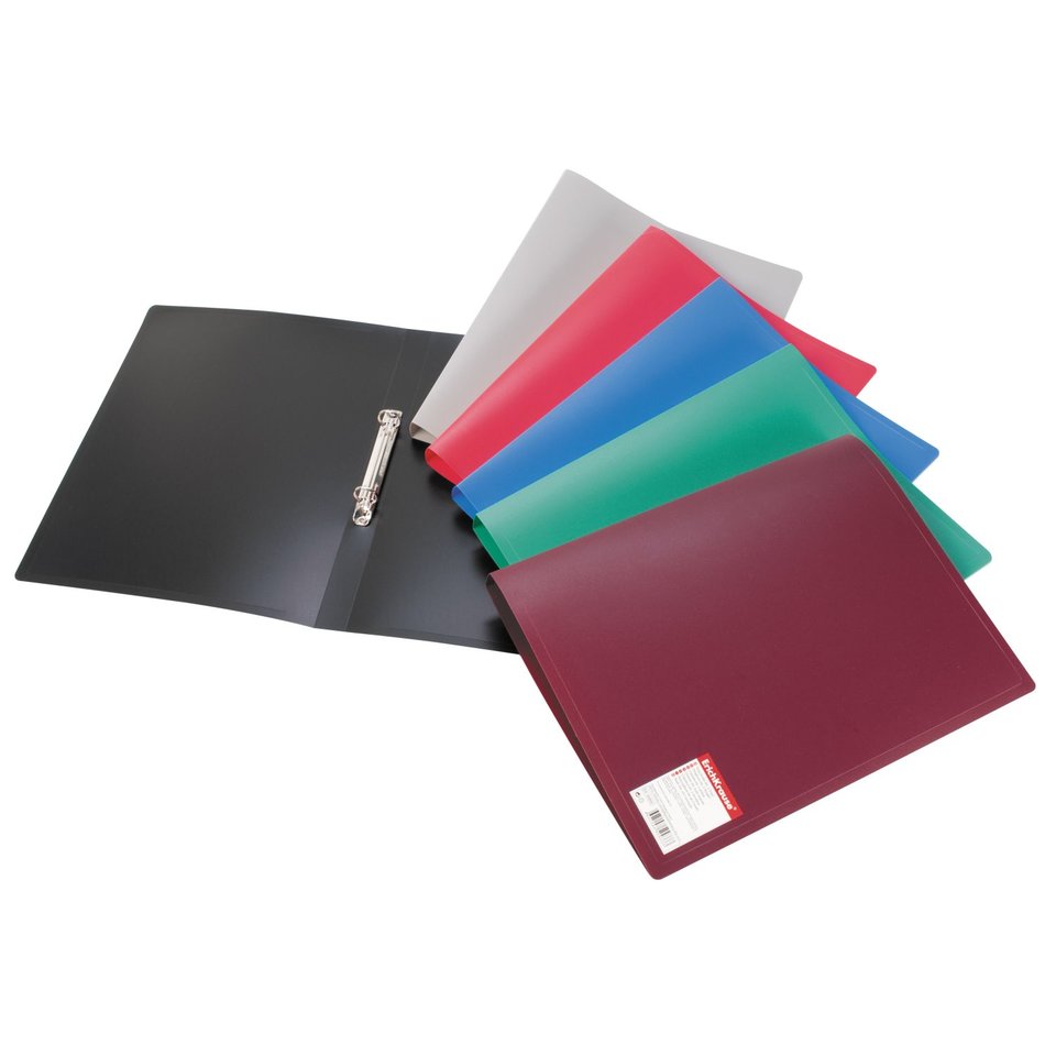 папка на кольцах А4 2 кольца 24мм пластик Erich Krause 14451 зеленая