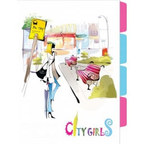 угол А4 c 4 разд. рис."City girls" L6012/490727