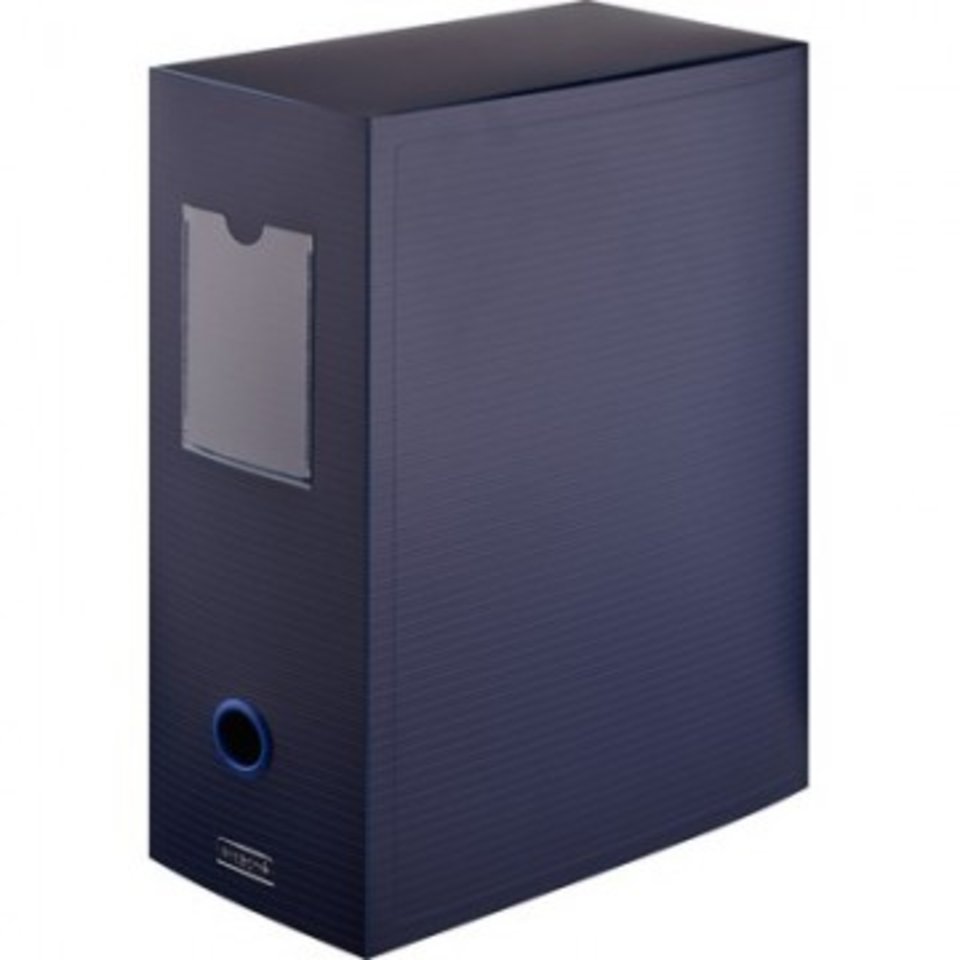 короб архивный А4 120мм на кнопке Attache пластик синий /367907