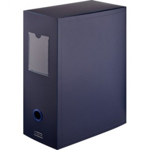 короб архивный А4 70мм на кнопке Attache пластик синий/367908