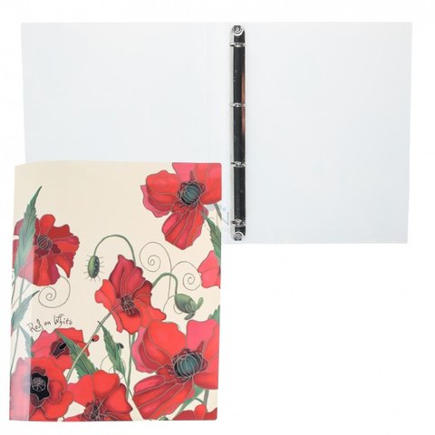 папка на кольцах А4 4 кольца 25мм с рисунком "Red on White" 4AB4_10642/028287