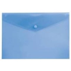 папка-конверт на кнопке А5 0.18мм однотонная РК804А5 816649 синяя
