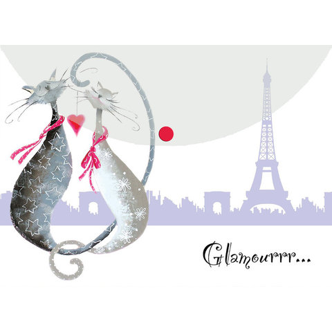 папка-конверт на кнопке А4 с рисунком "Glamour cats" L5902/490729