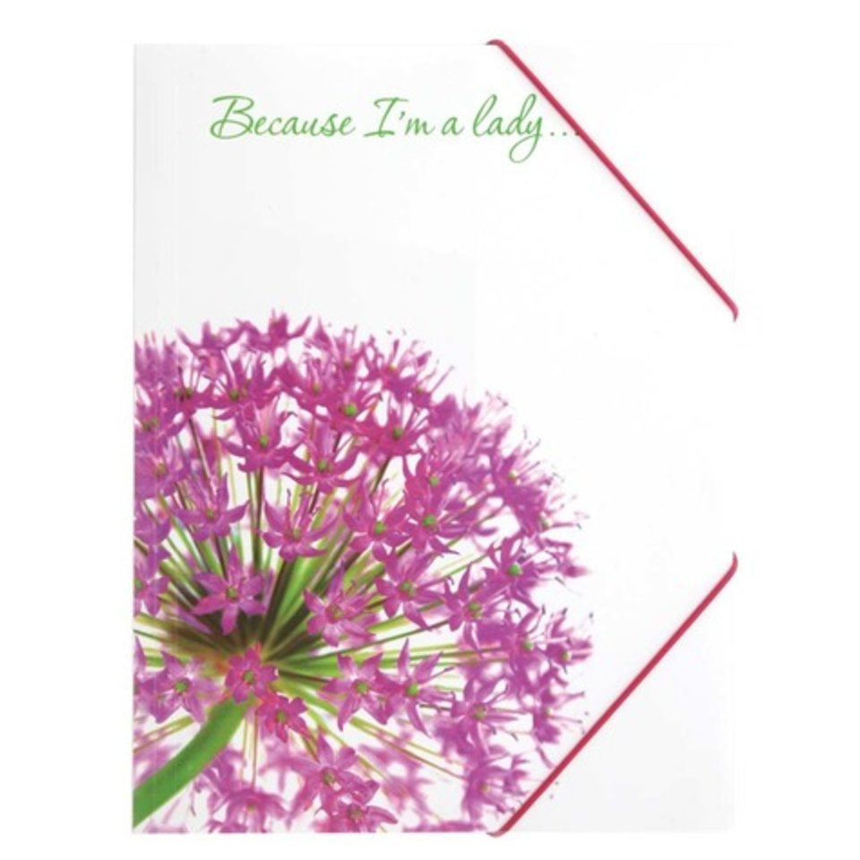 папка на резинке А4 с рисунком "Because I am Lady" Алиум /490632