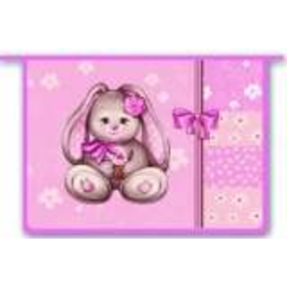 папка для тетрадей А4 на молнии Зайка на розовом 37150