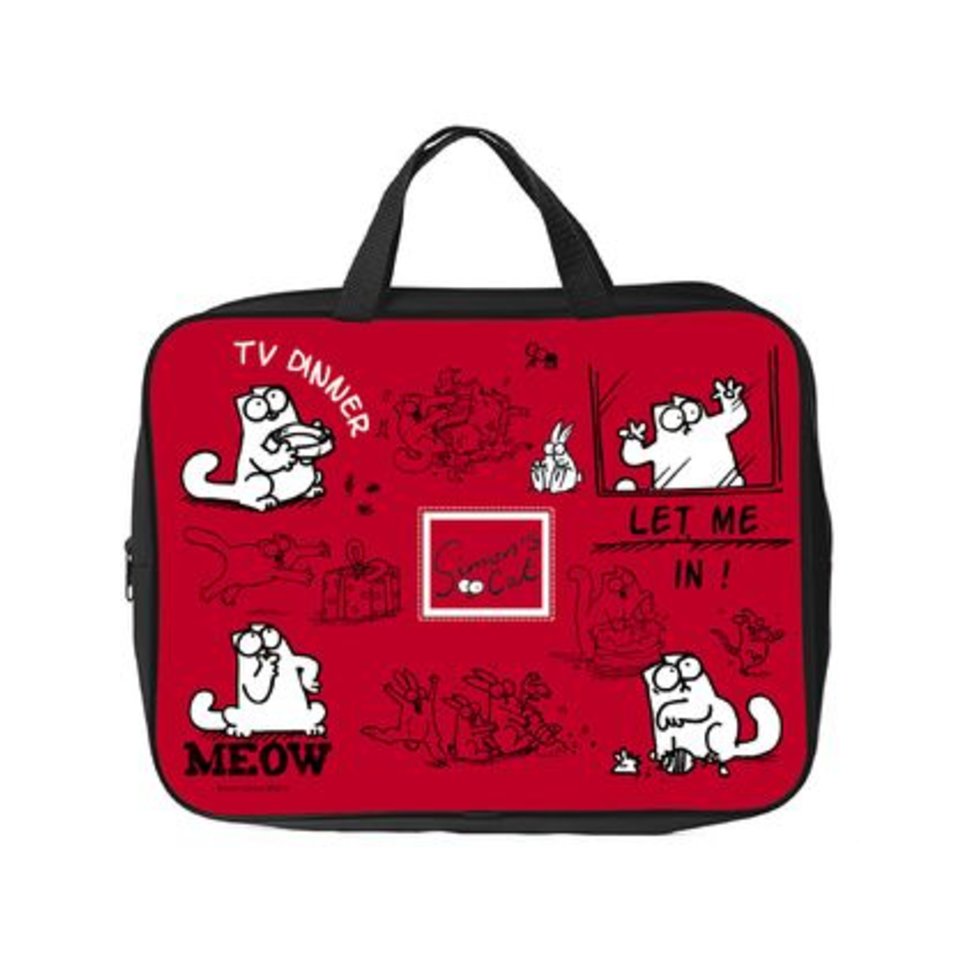 папка для тетрадей А4 Кот Саймона с ручками текстильная NSn43010