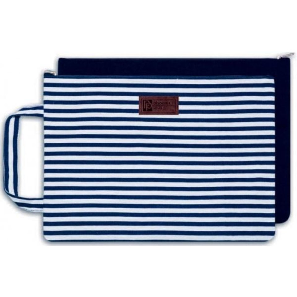 папка для тетрадей А4 Фактура полоски на молнии хлопок 44148