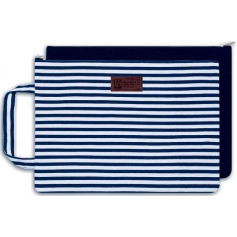 папка для тетрадей А4 Фактура полоски на молнии хлопок 44148