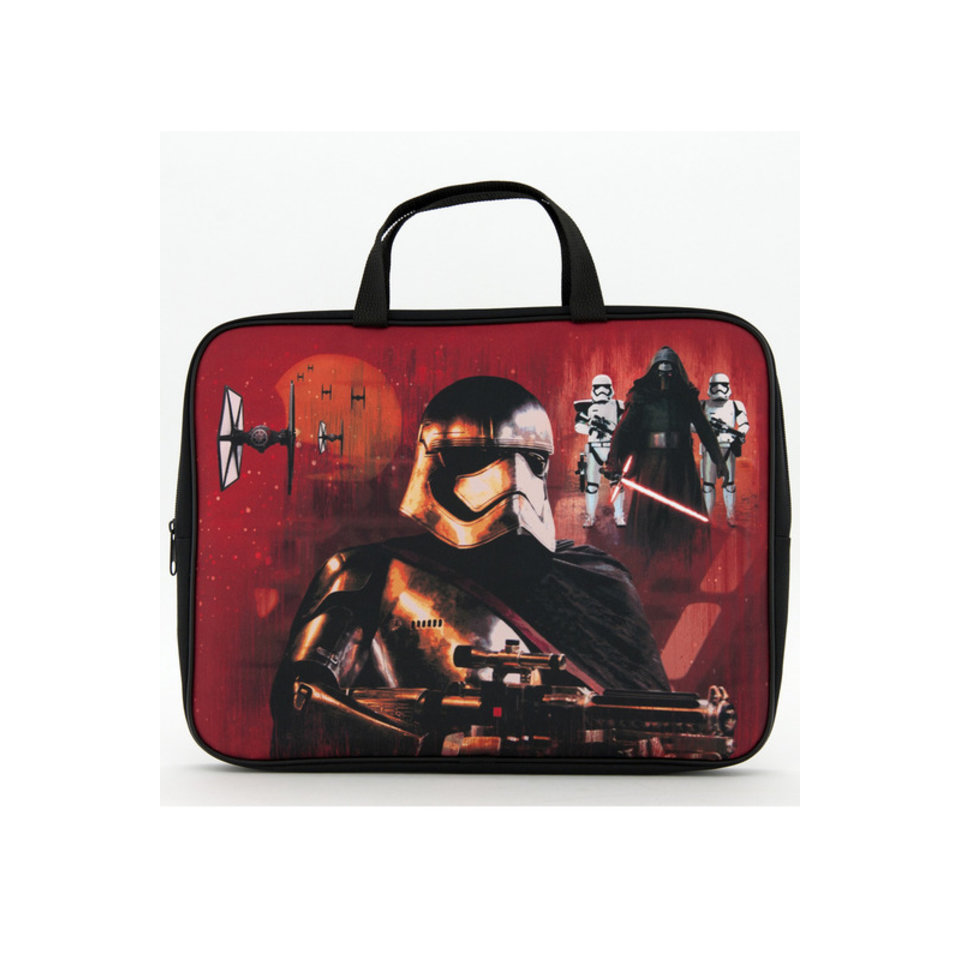 папка для тетрадей А4 Звездные войны на молнии с ручками 87325