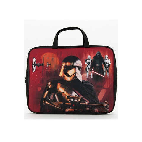 папка для тетрадей А4 Звездные войны на молнии с ручками 87325