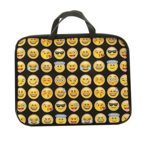 папка для тетрадей А4 Смайлы на молнии с ручками 86976
