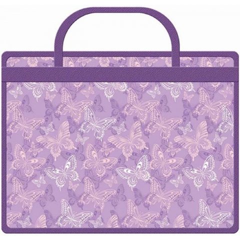 папка для тетрадей А4 Бабочки с ручками на молнии 43595