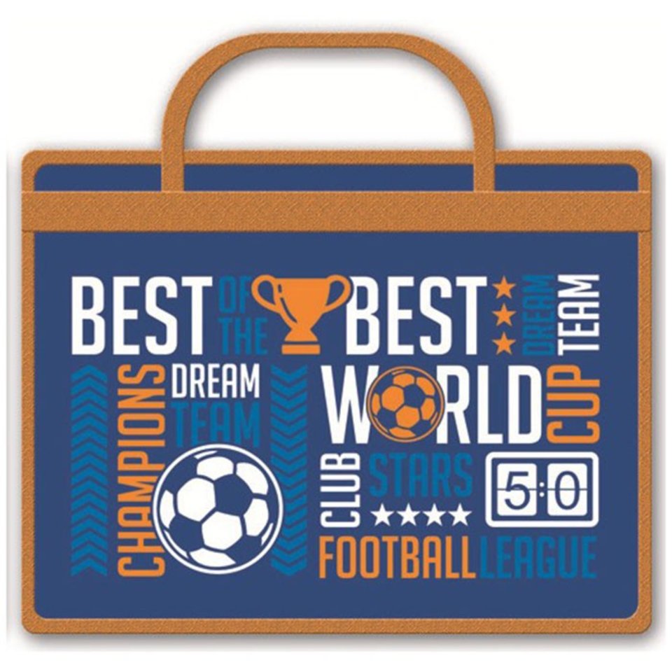 папка для тетрадей А4 с ручками Мир футбола на молнии 40533