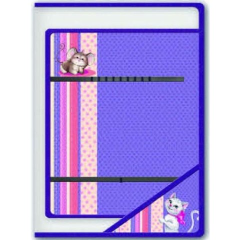 папка для труда А4 Кошки-мышки на молнии с внутренним блоком 37123