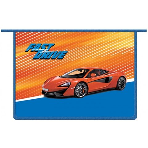 папка для терадей А4 Красное авто на молнии 43603