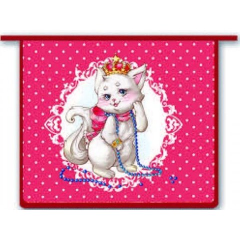 папка для тетрадей А5 на молнии Кошечка-принцесса на молнии 37102