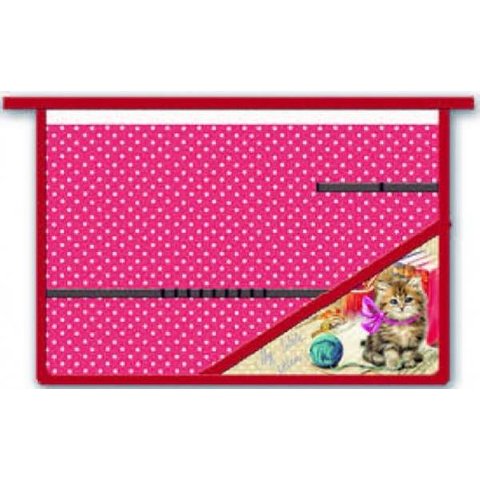 папка для труда А4 Милый котенок на молнии с внутренним блоком 37129