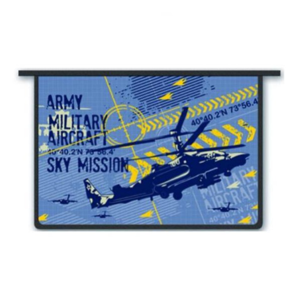 папка для тетрадей А4 на молнии Военный вертолет 33100