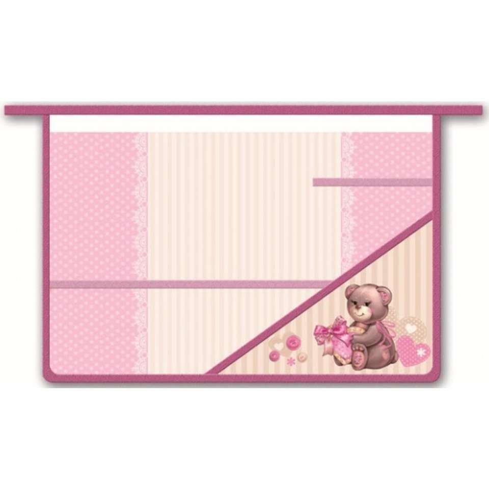 папка для труда А4 Милый мишка на молнии с внутренним блоком 40544