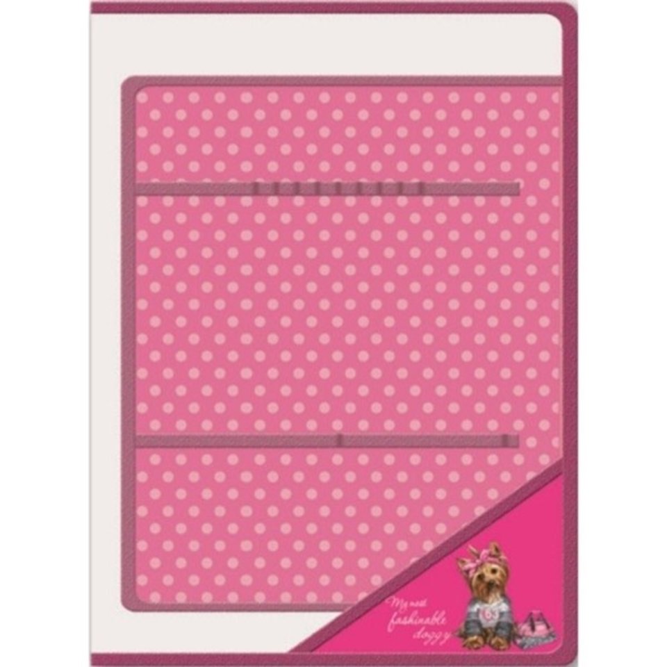 папка для труда А4 на молнии Модный щенок с блоком 40538