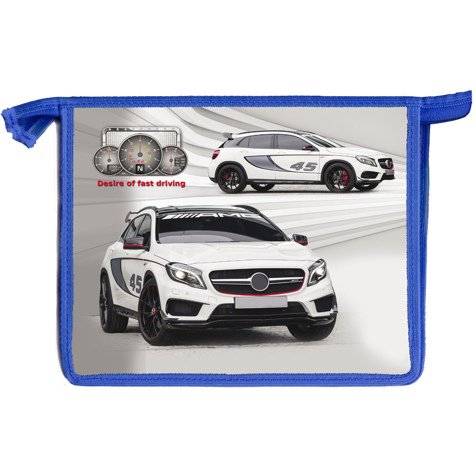 папка для тетрадей А5 Авто на светлома на молнии ПТ-8993