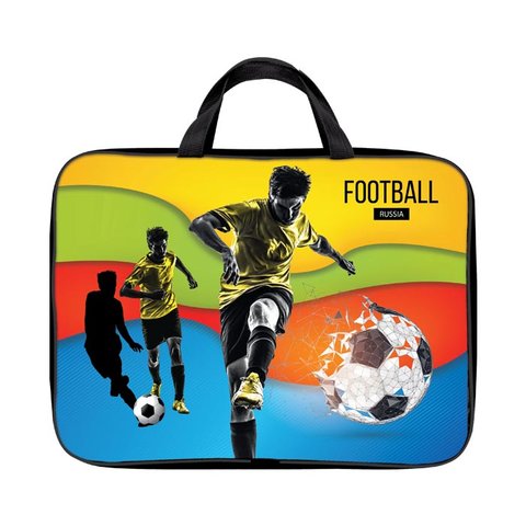 папка для тетрадей А4 с ручками Футбол на молнии ПТРТМР-ФУТ